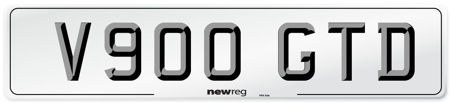 V900 GTD Number Plate from New Reg